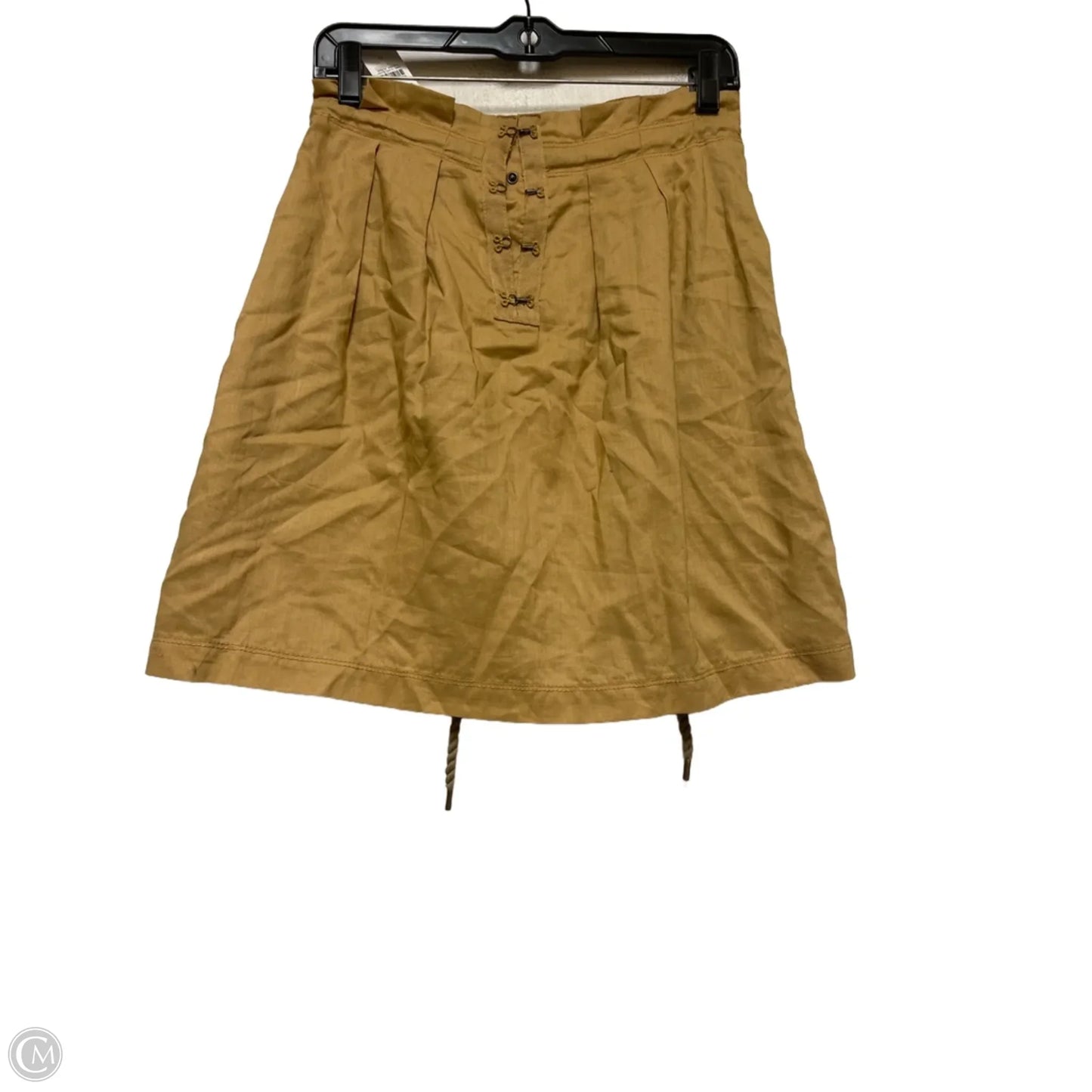 Skirt Mini & Short By Loft In Gold, Size: 0