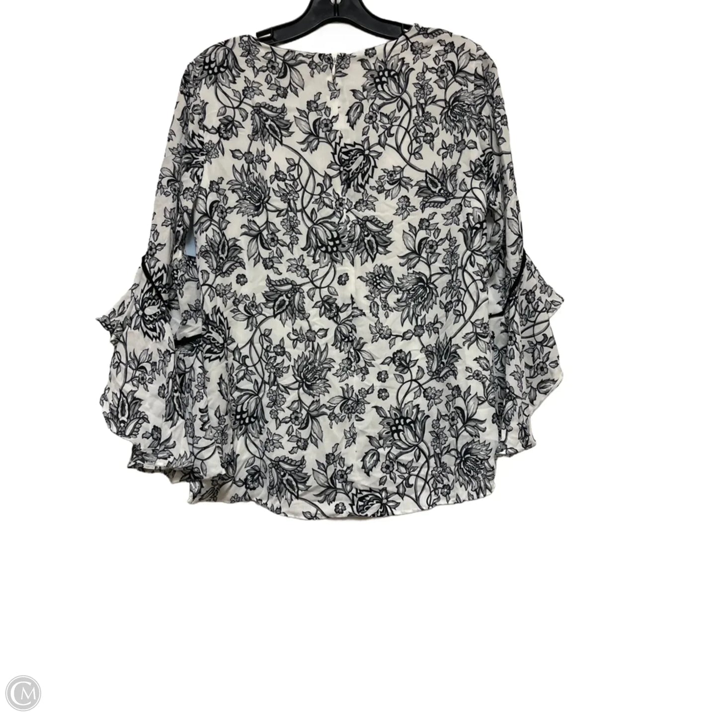 Top Long Sleeve By White House Black Market In Black & White, Size: Xs