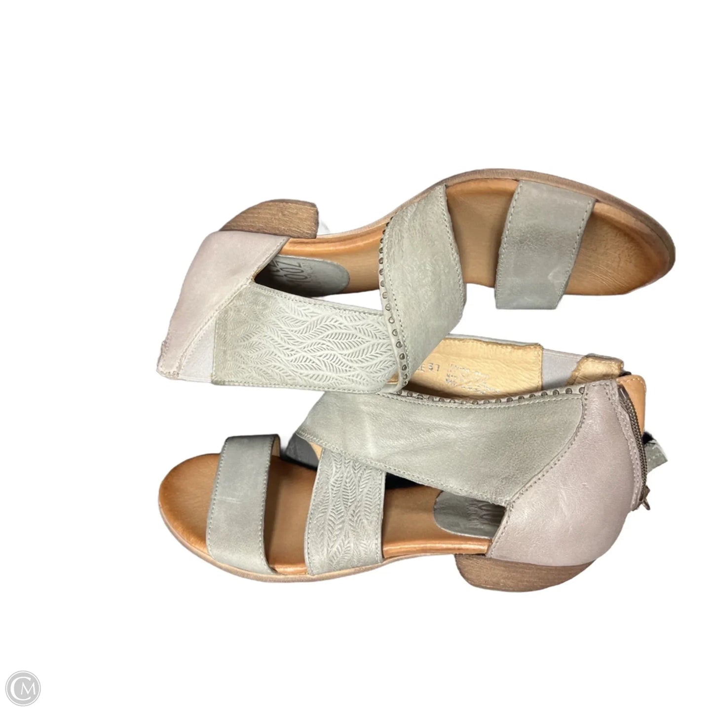Sandals Heels Block By Miz Mooz In Grey, Size: 6