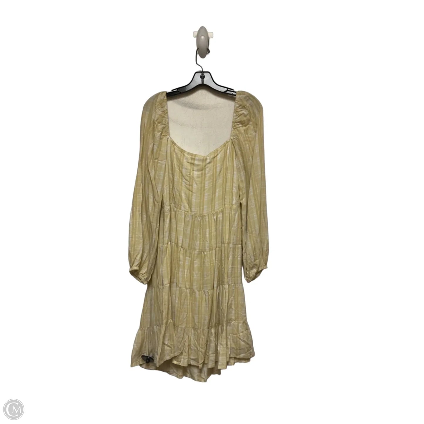 Dress Casual Short By Faithfull The Brand In White & Yellow, Size: M