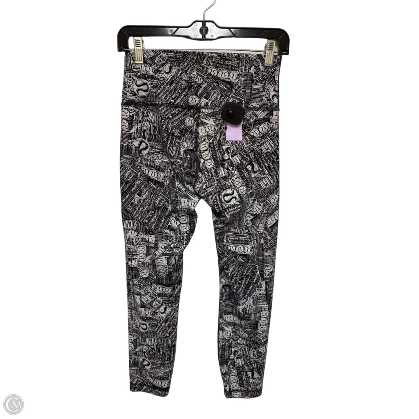 Athletic Leggings By Lululemon In Black & White, Size: 8