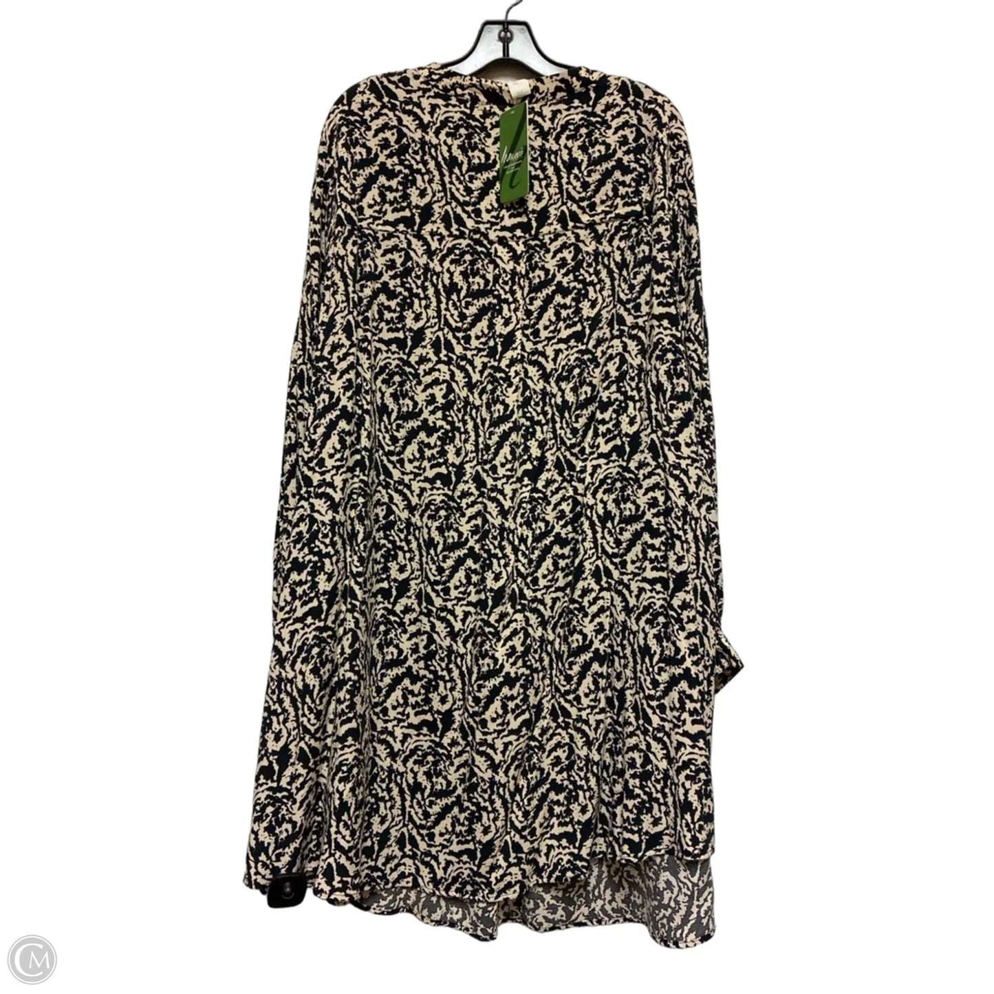 Dress Casual Short By H&m In Black & Cream, Size: 2x