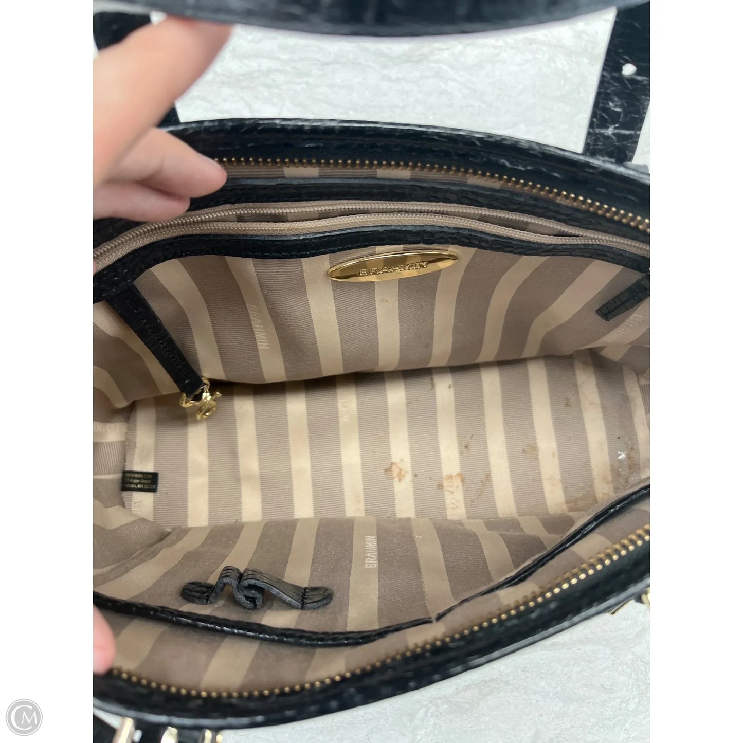 Handbag Designer By Brahmin, Size: Small