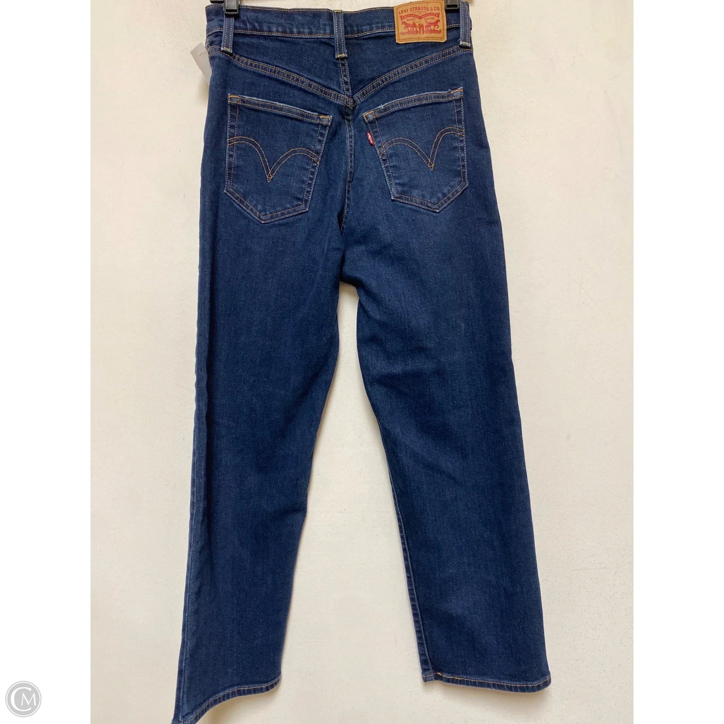 Jeans Straight By Levis In Blue Denim, Size: 4