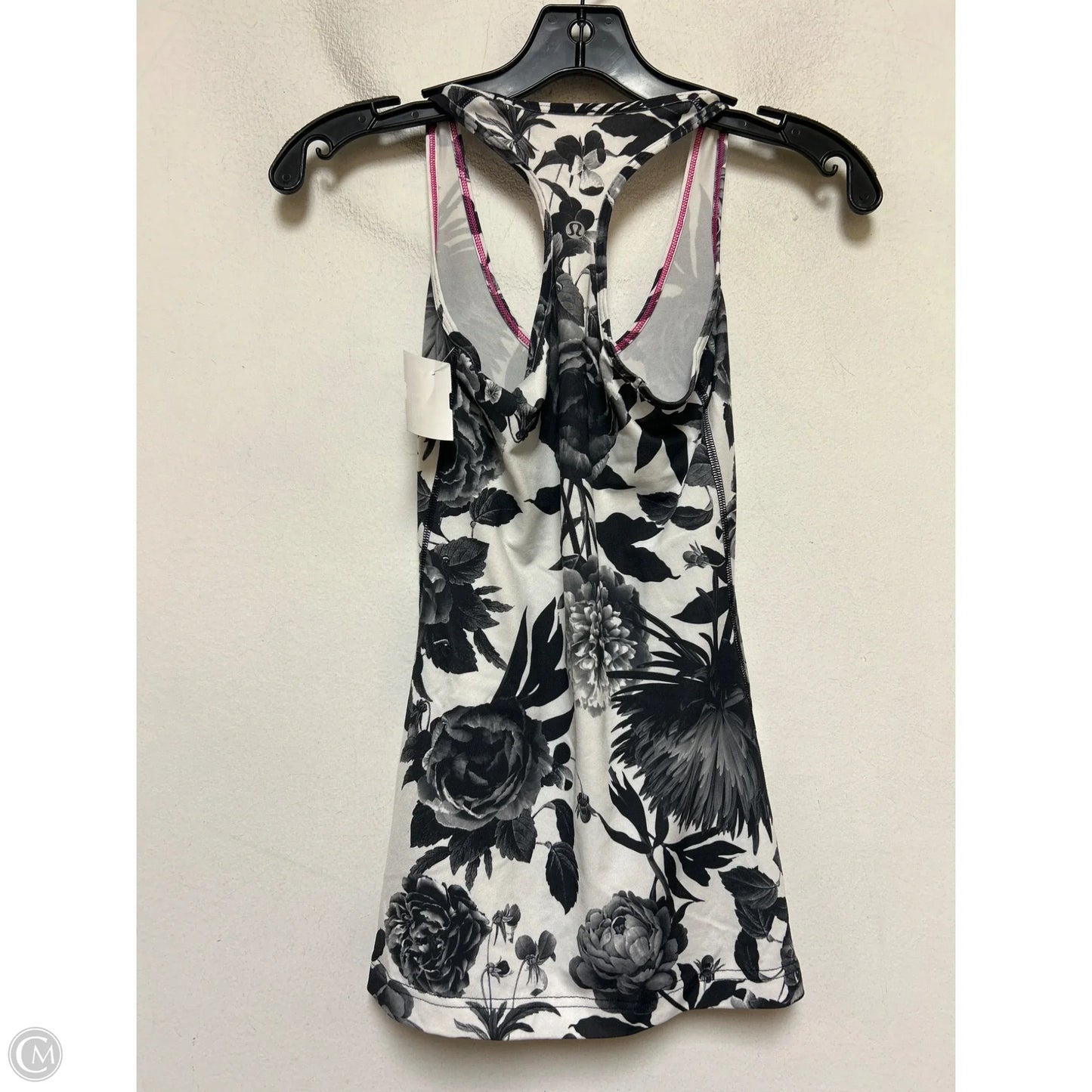 Athletic Tank Top By Lululemon In Black & White, Size: S