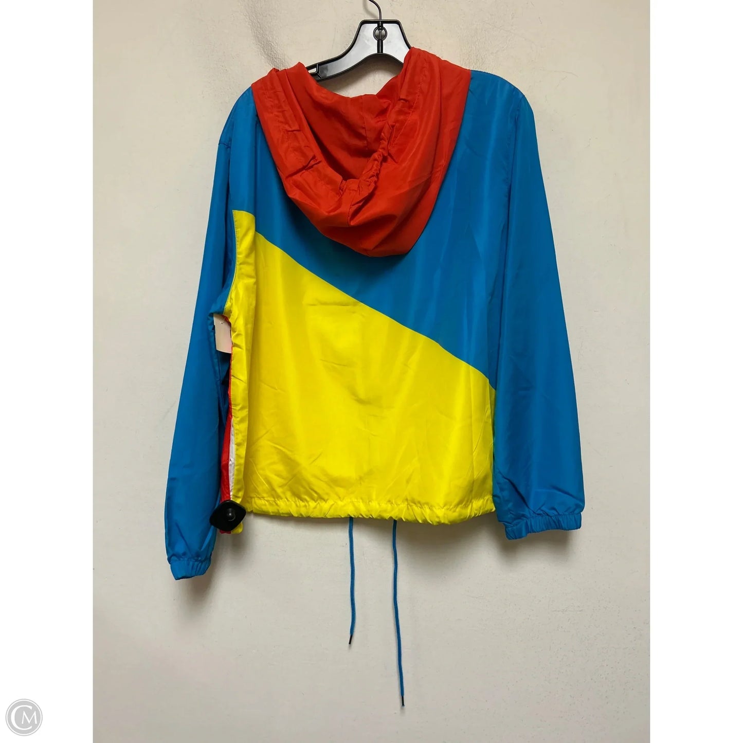 Jacket Windbreaker By Walt Disney In Blue & Red, Size: Xl