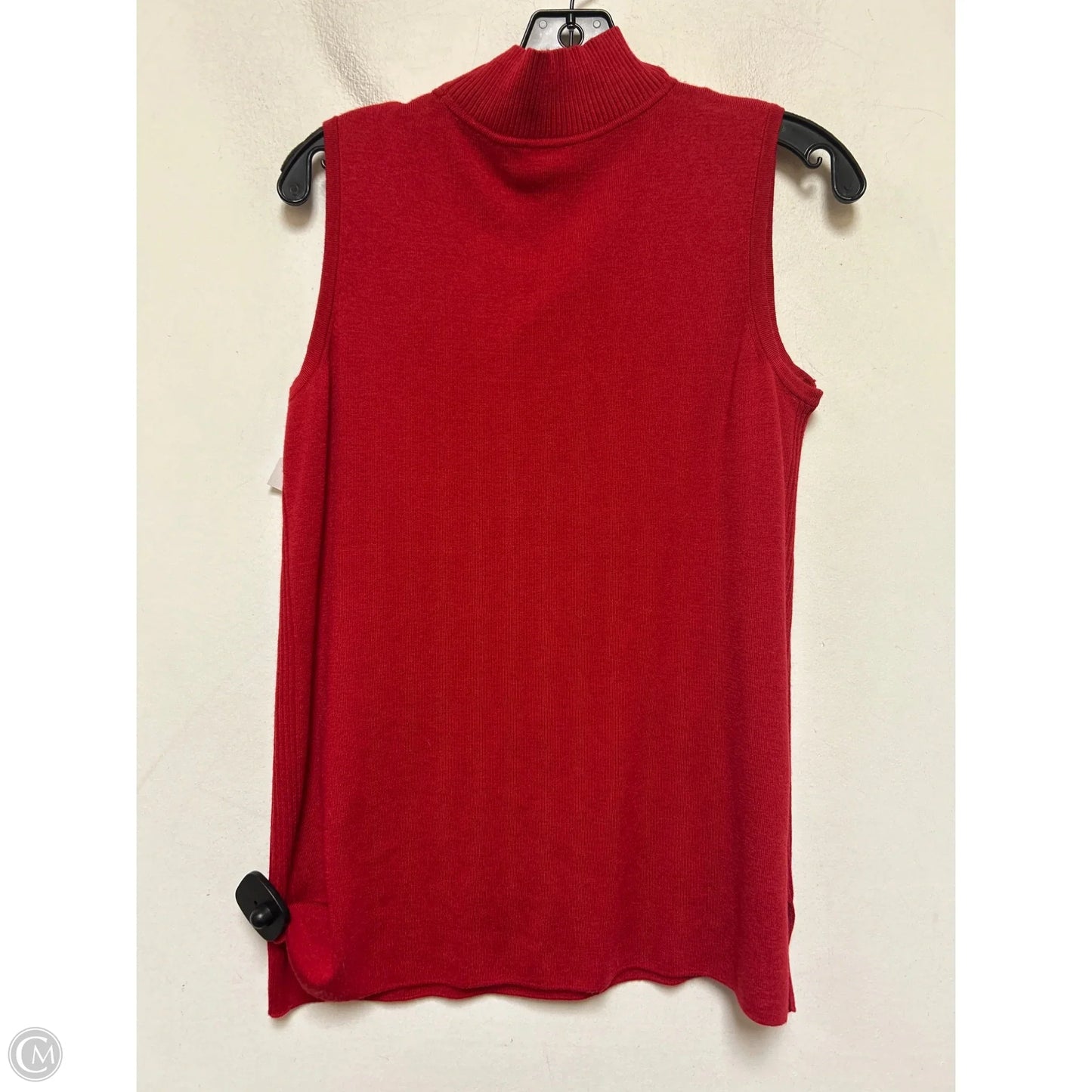 Top Sleeveless By Chicos In Red, Size: S