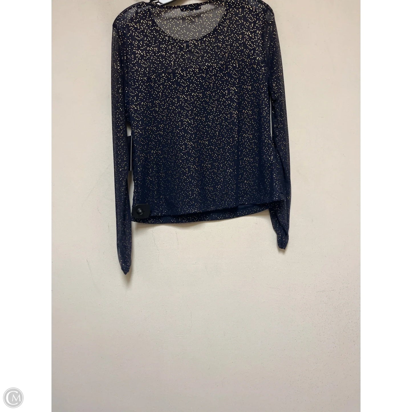 Top Long Sleeve By Tommy Hilfiger In Blue & Gold, Size: S