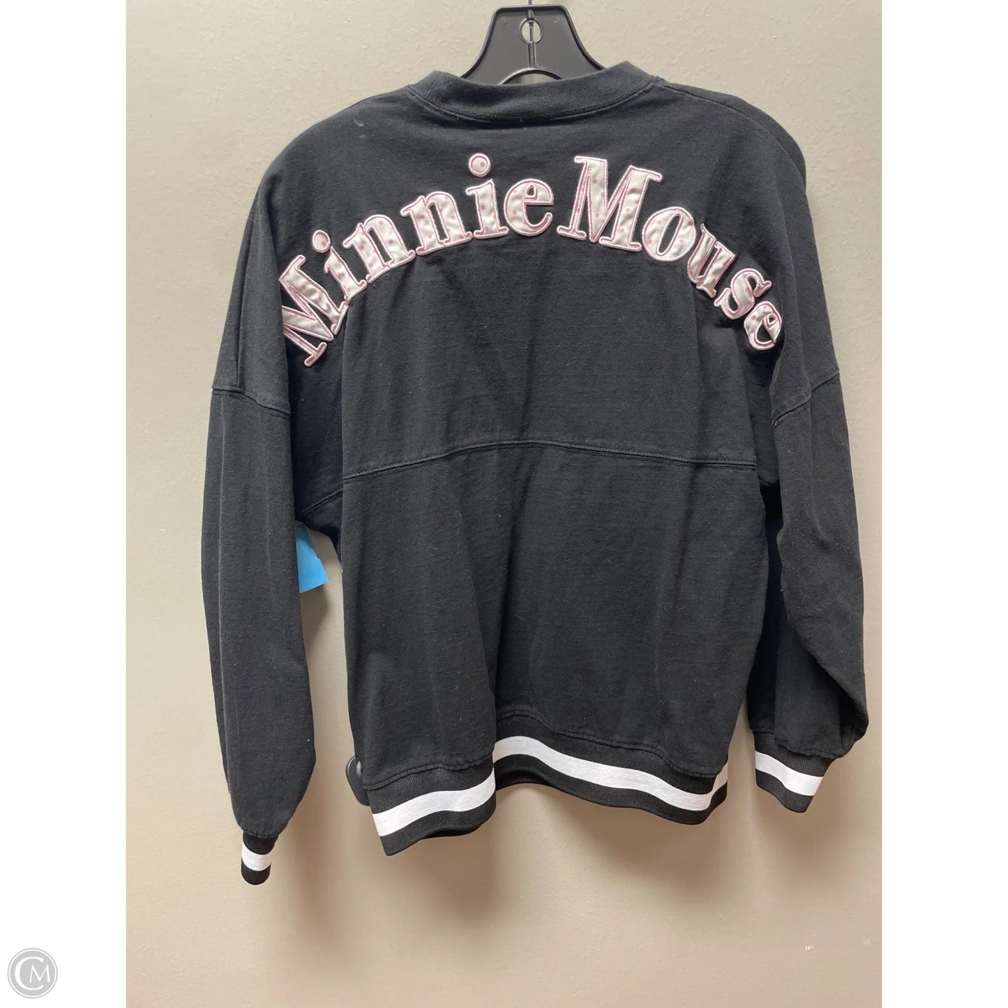 Top Long Sleeve By Disney In Black & Pink, Size: S