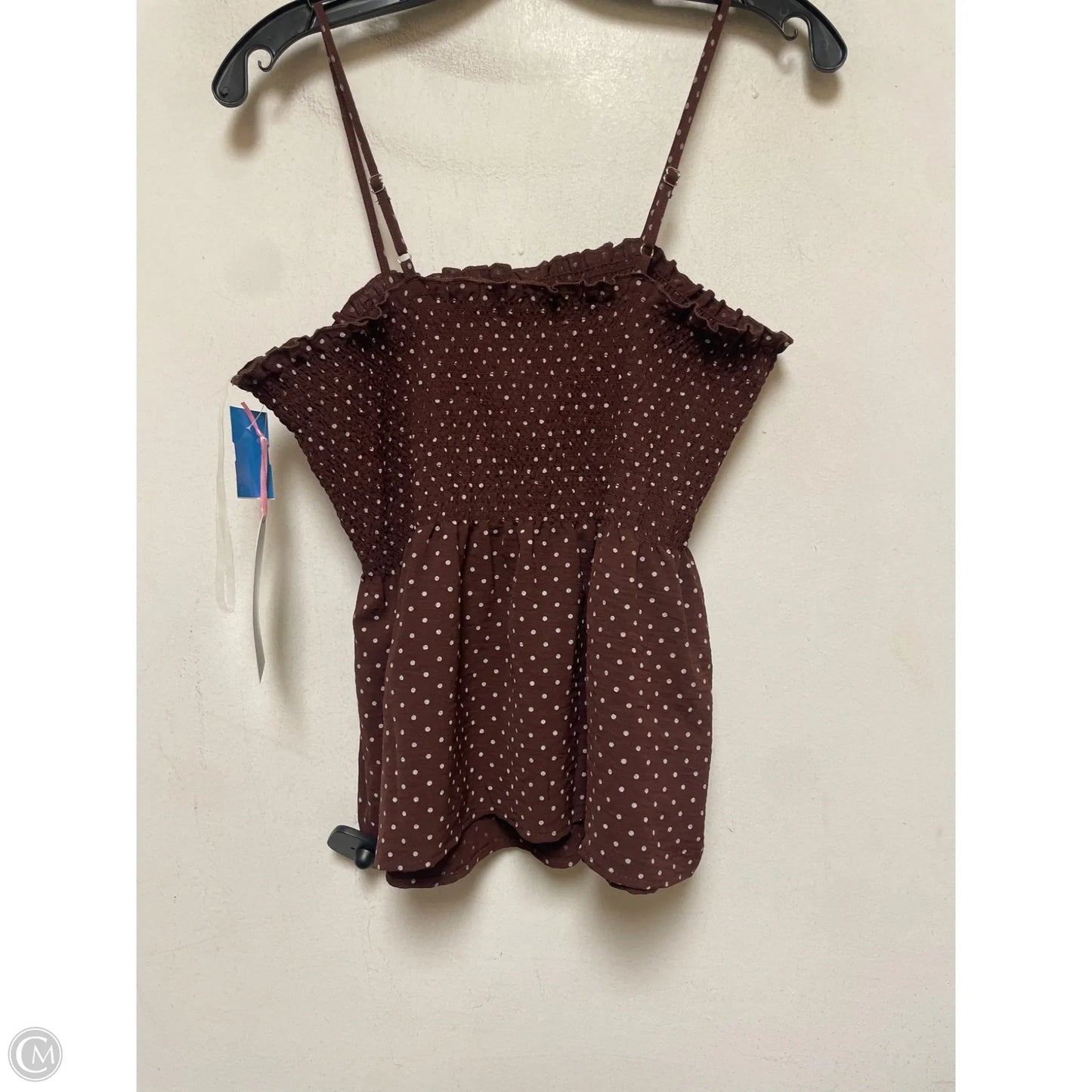 Top Sleeveless By Clothes Mentor In Polkadot Pattern, Size: L