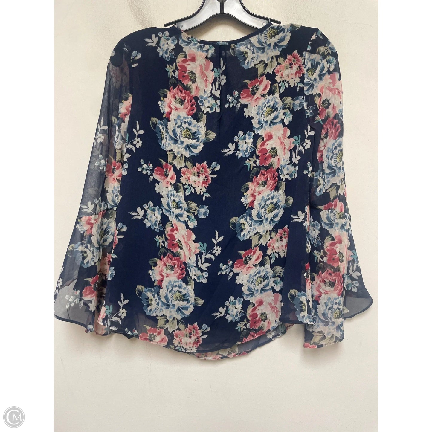 Top Long Sleeve By White House Black Market In Floral Print, Size: Xsp