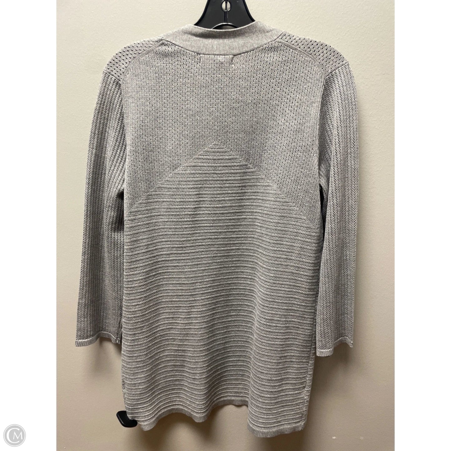 Sweater Cardigan By Cable And Gauge In Grey, Size: M