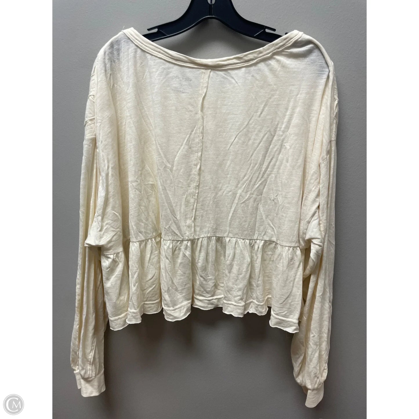 Top Long Sleeve By Pilcro In Cream, Size: Xl