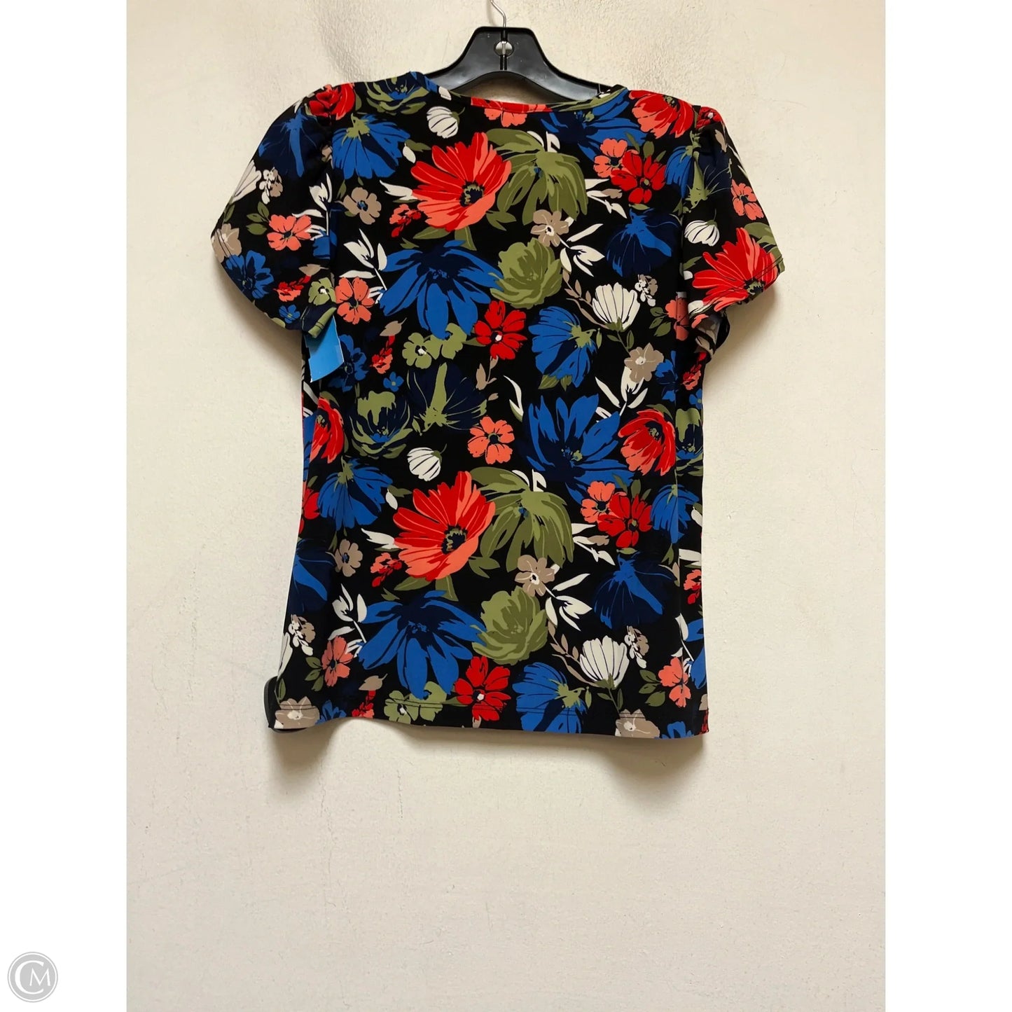 Top Short Sleeve By Anne Klein In Floral Print, Size: Sp