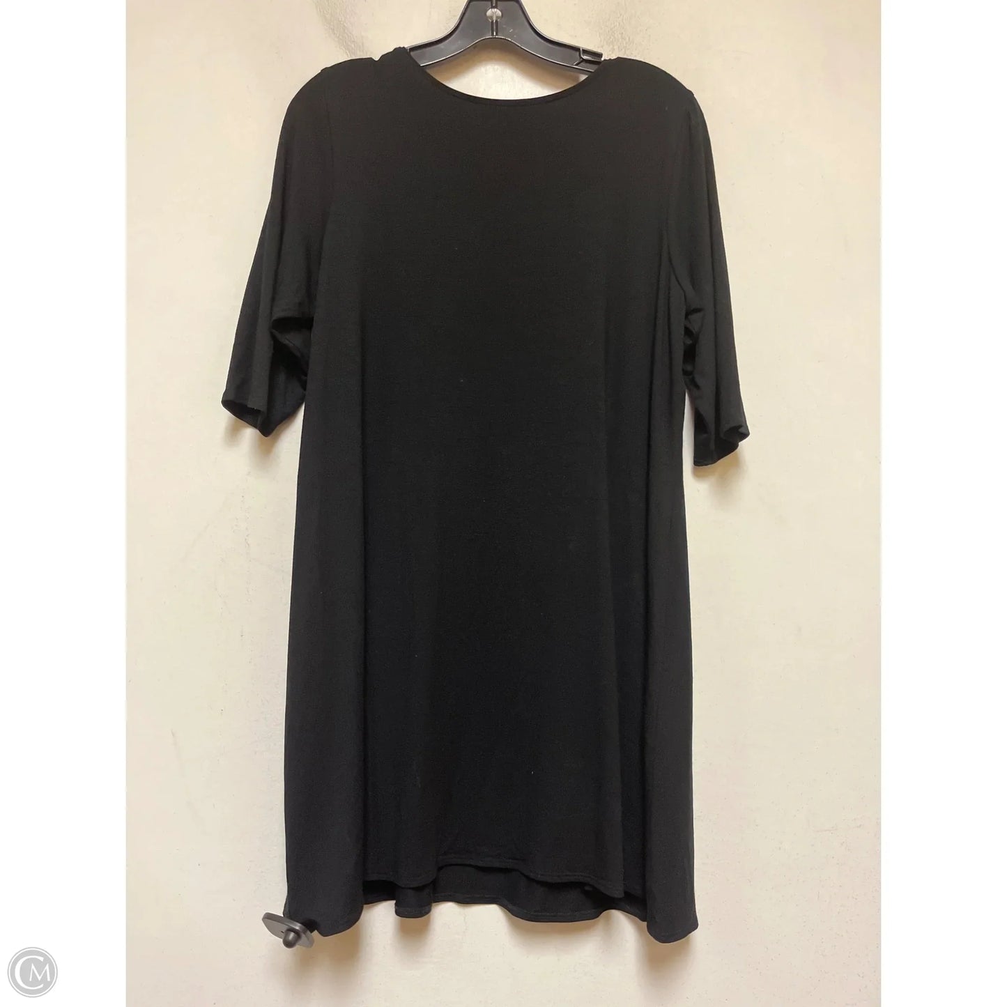 Top Short Sleeve By Eileen Fisher In Black, Size: L
