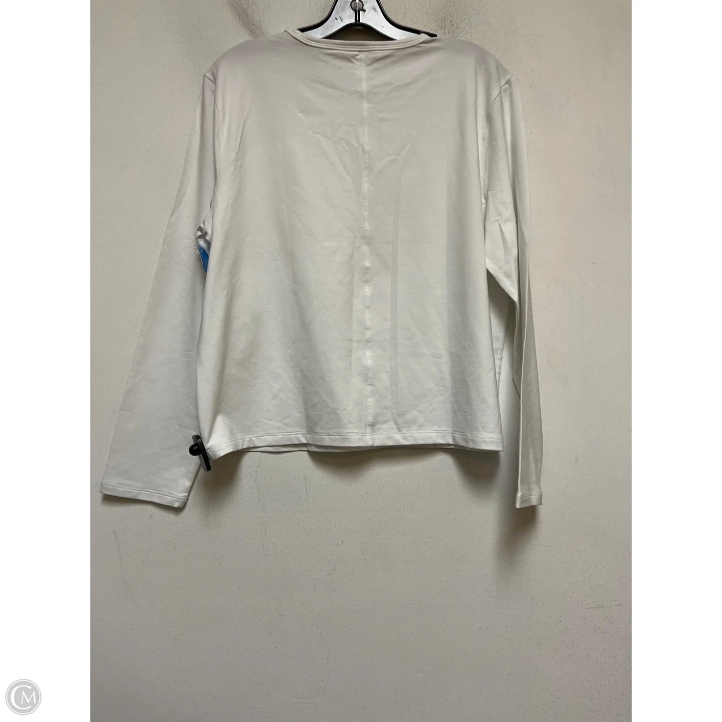 Top Long Sleeve Basic By Athleta In White, Size: L