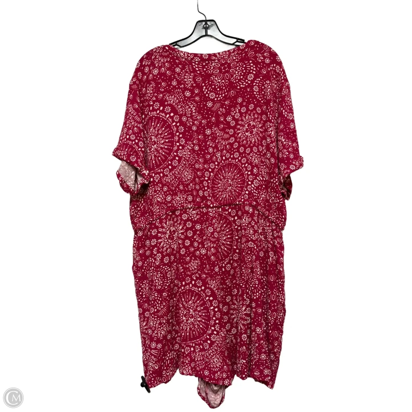 Dress Casual Short By Torrid In Pink & White, Size: 2x