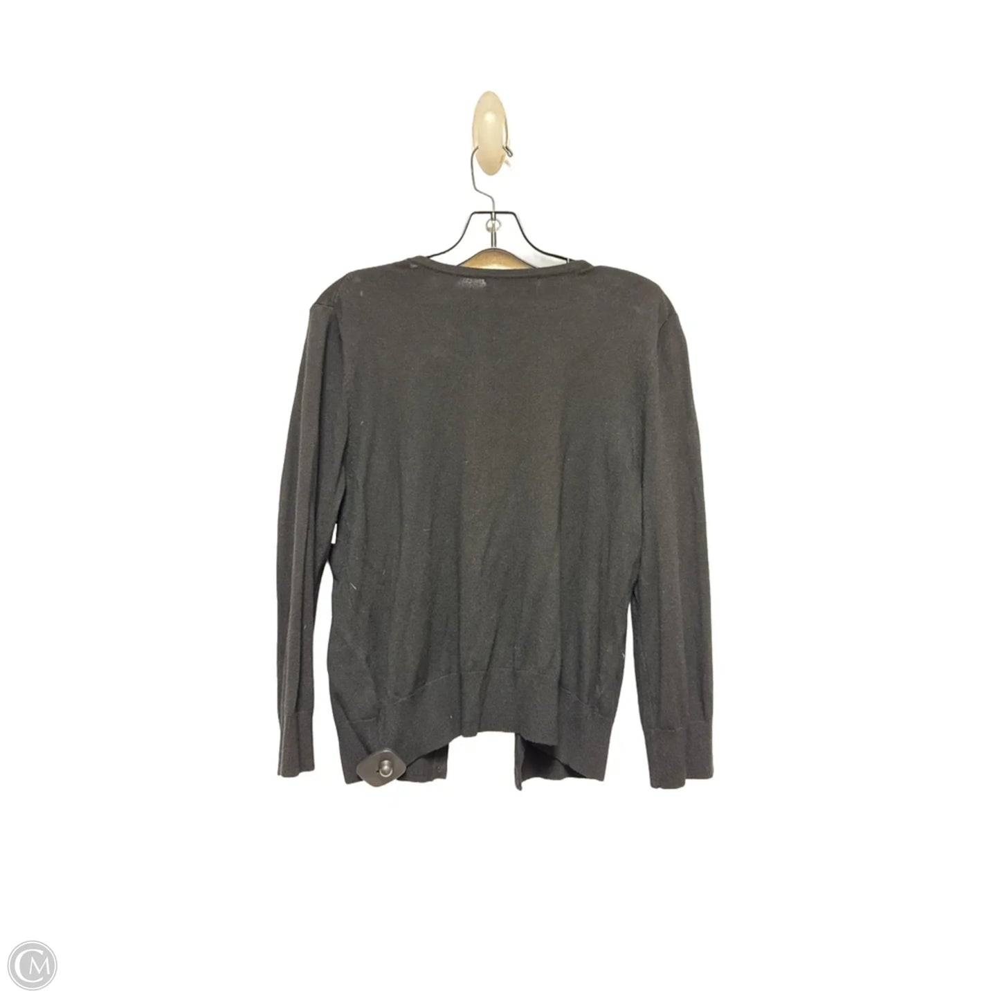 Sweater Cardigan By Cable And Gauge In Black & Silver, Size: L