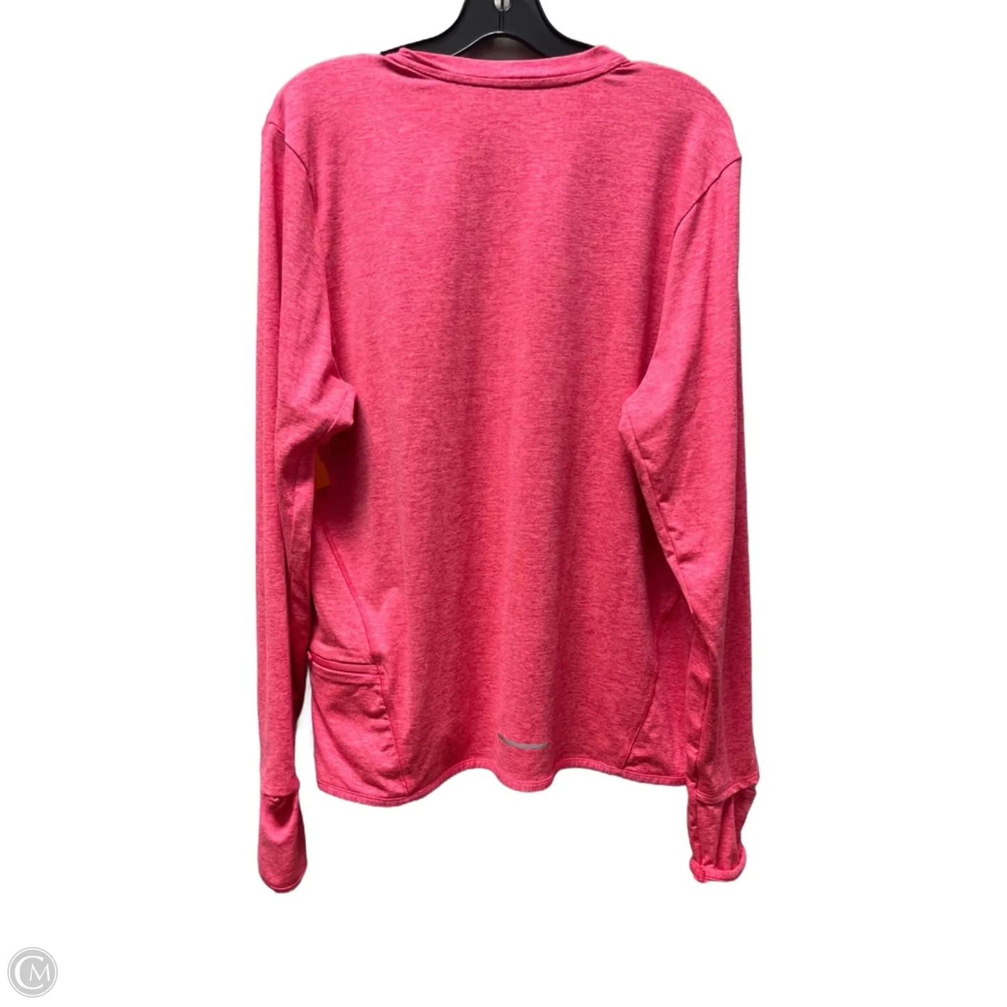 Athletic Top Long Sleeve Crewneck By Nike Apparel In Pink, Size: Xl