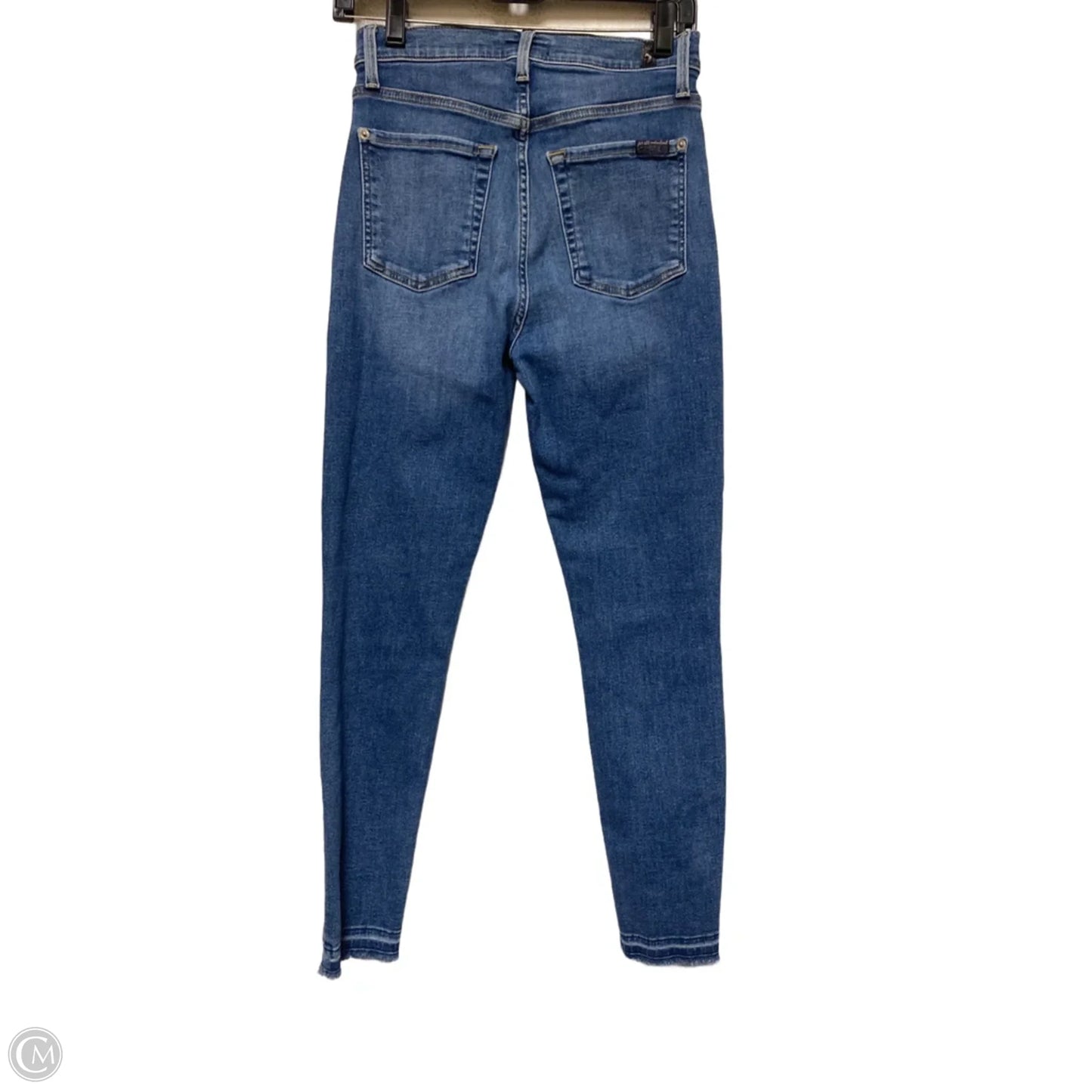 Jeans Skinny By 7 For All Mankind In Blue Denim, Size: 4