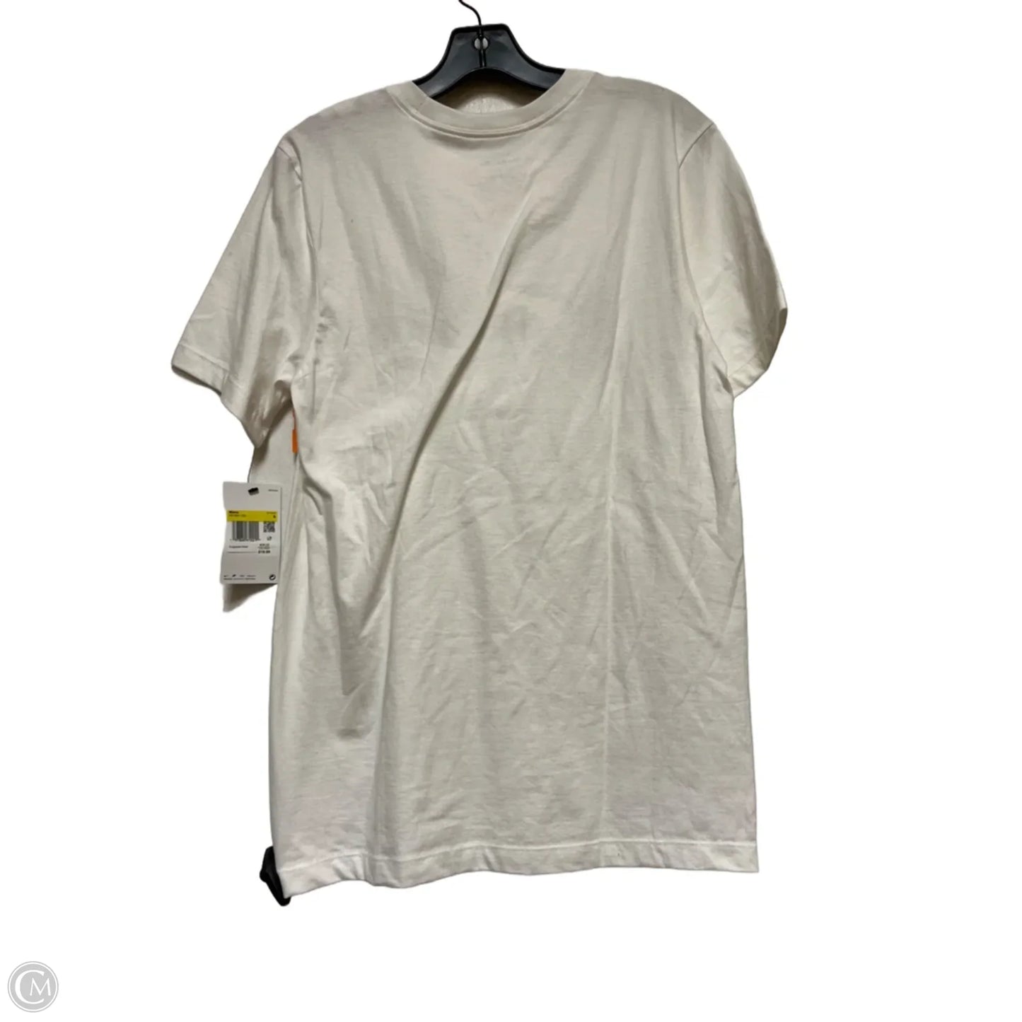Athletic Top Short Sleeve By Nike In White, Size: S