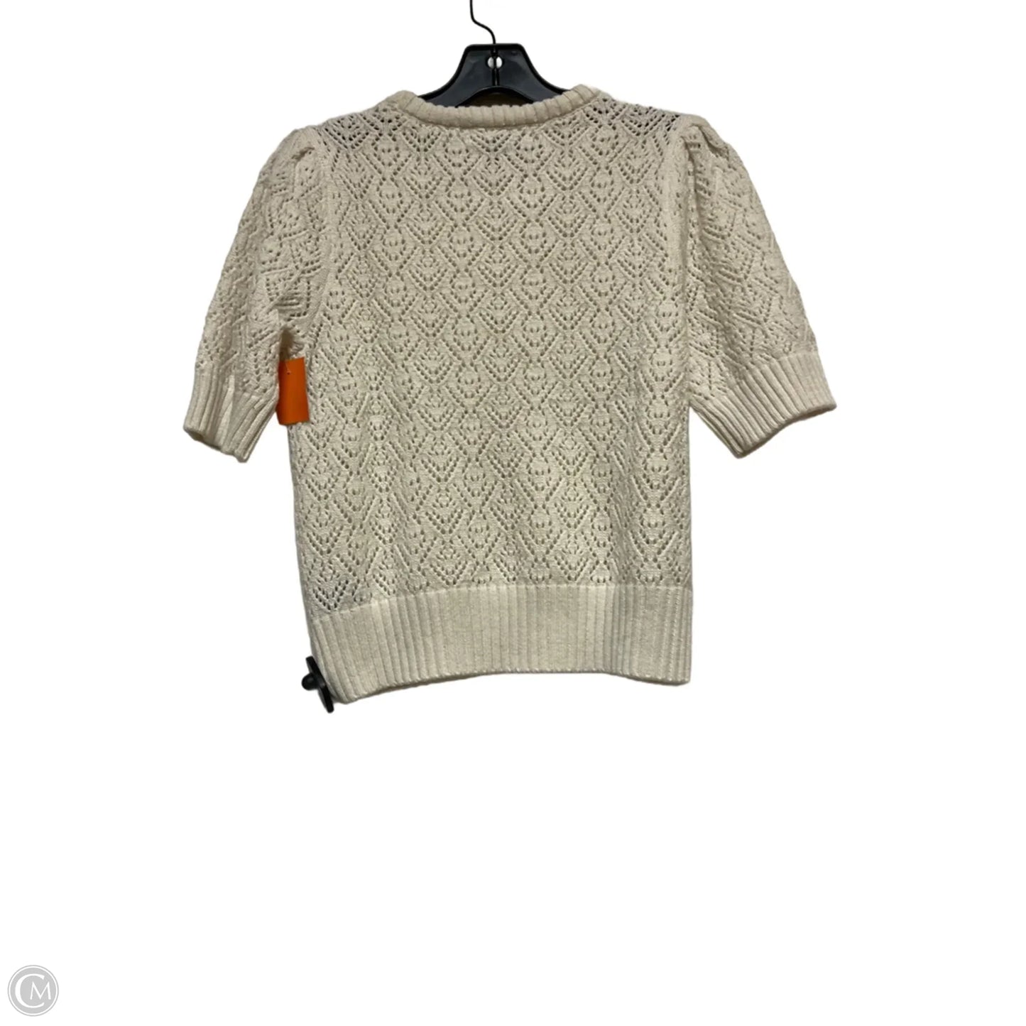 Sweater Short Sleeve By Marled In Cream, Size: M