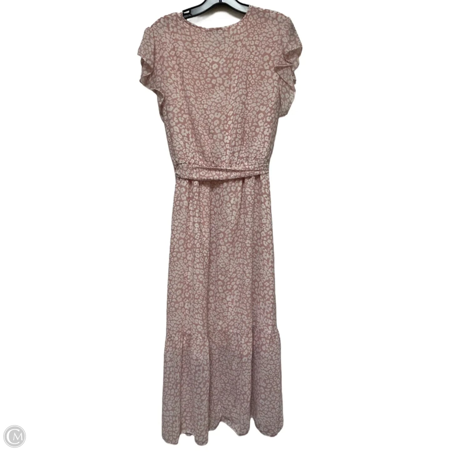 Dress Casual Maxi By Clothes Mentor In Pink & White, Size: L