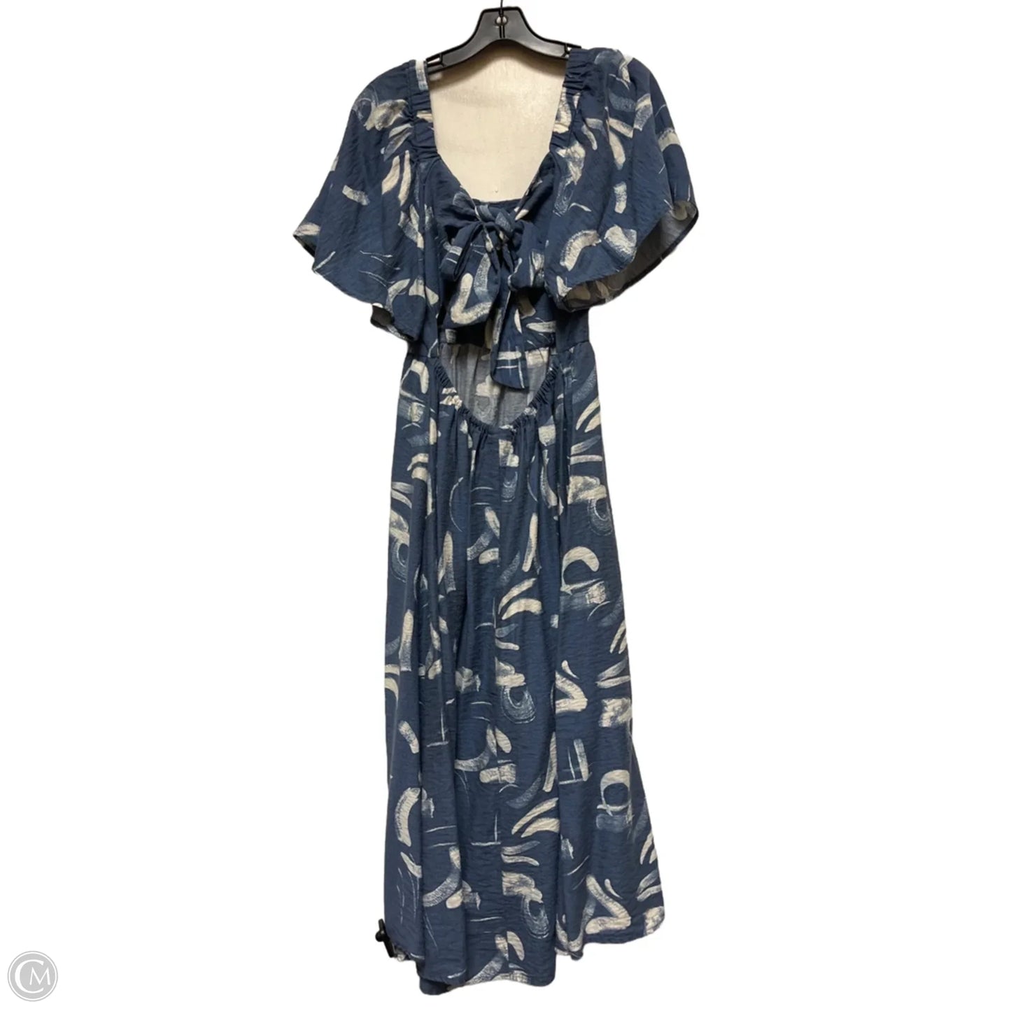 Dress Casual Midi By A New Day In Blue & White, Size: M