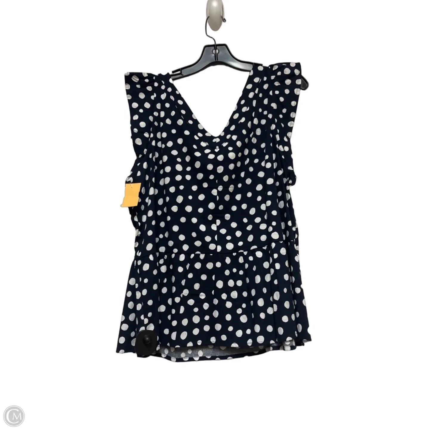 Top Sleeveless By Loft In Polkadot Pattern, Size: Xl
