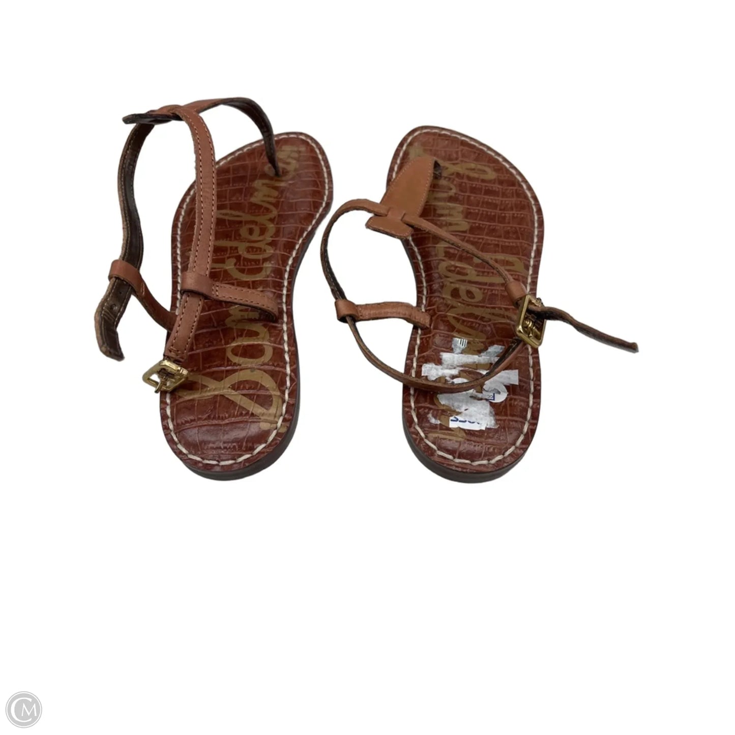 Sandals Flats By Sam Edelman In Brown & Tan, Size: 5.5