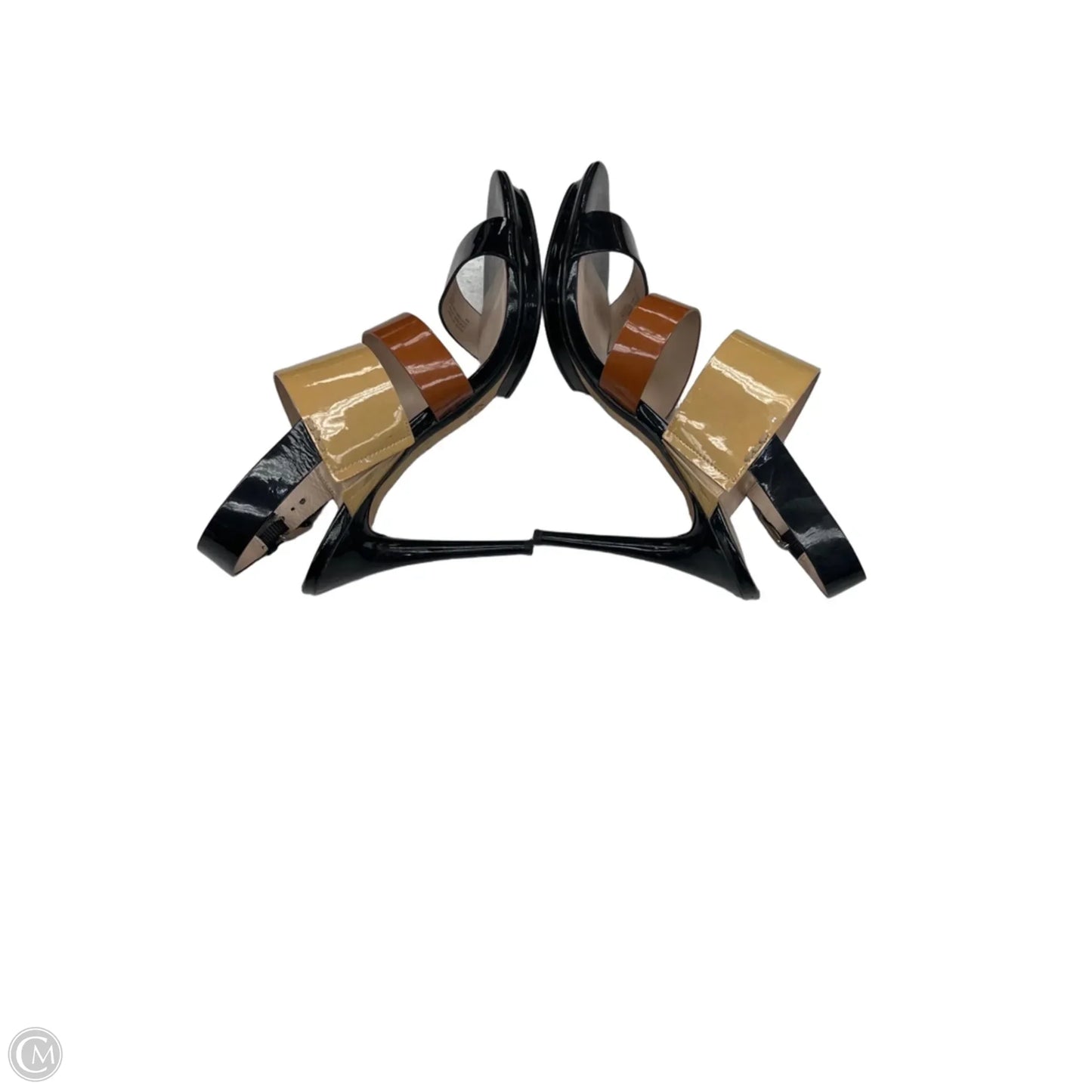 Sandals Heels Stiletto By Michael By Michael Kors In Black & Brown, Size: 9