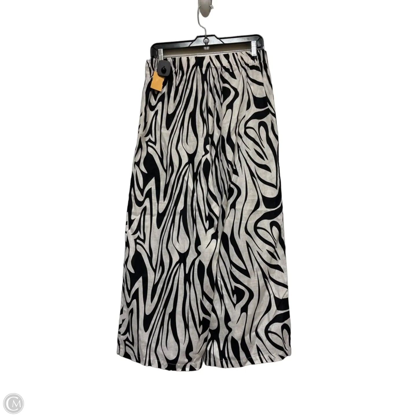 Pants Linen By Tahari In Black & White, Size: 8