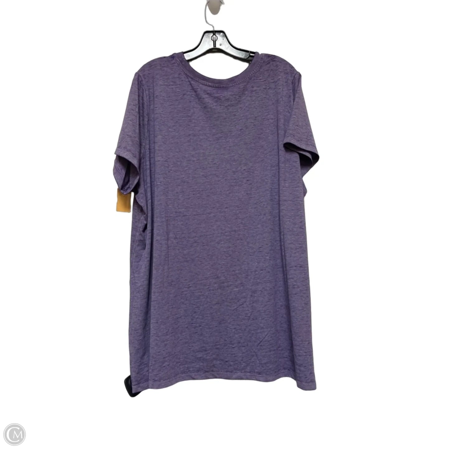 Top Short Sleeve Basic By Lane Bryant In Purple, Size: 3x