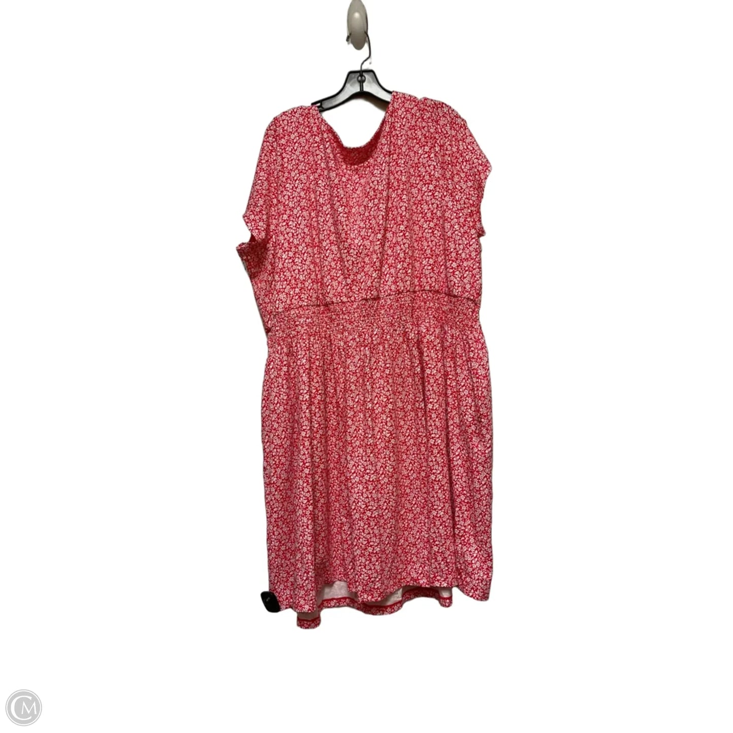 Dress Casual Midi By Lands End In Red & White, Size: 3x