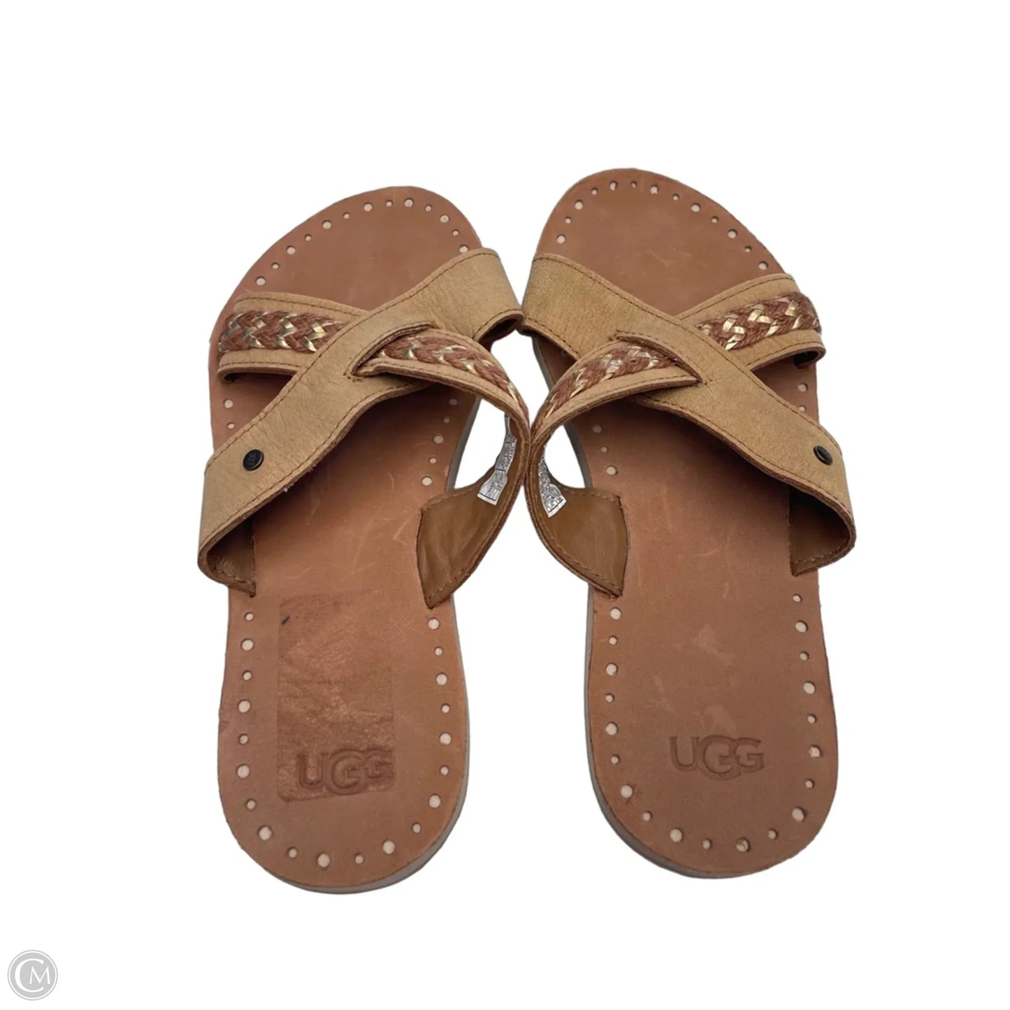 Sandals Designer By Ugg In Brown, Size: 6