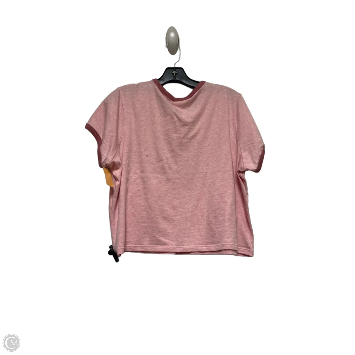 Top Short Sleeve Basic By Pink In Pink, Size: Xl
