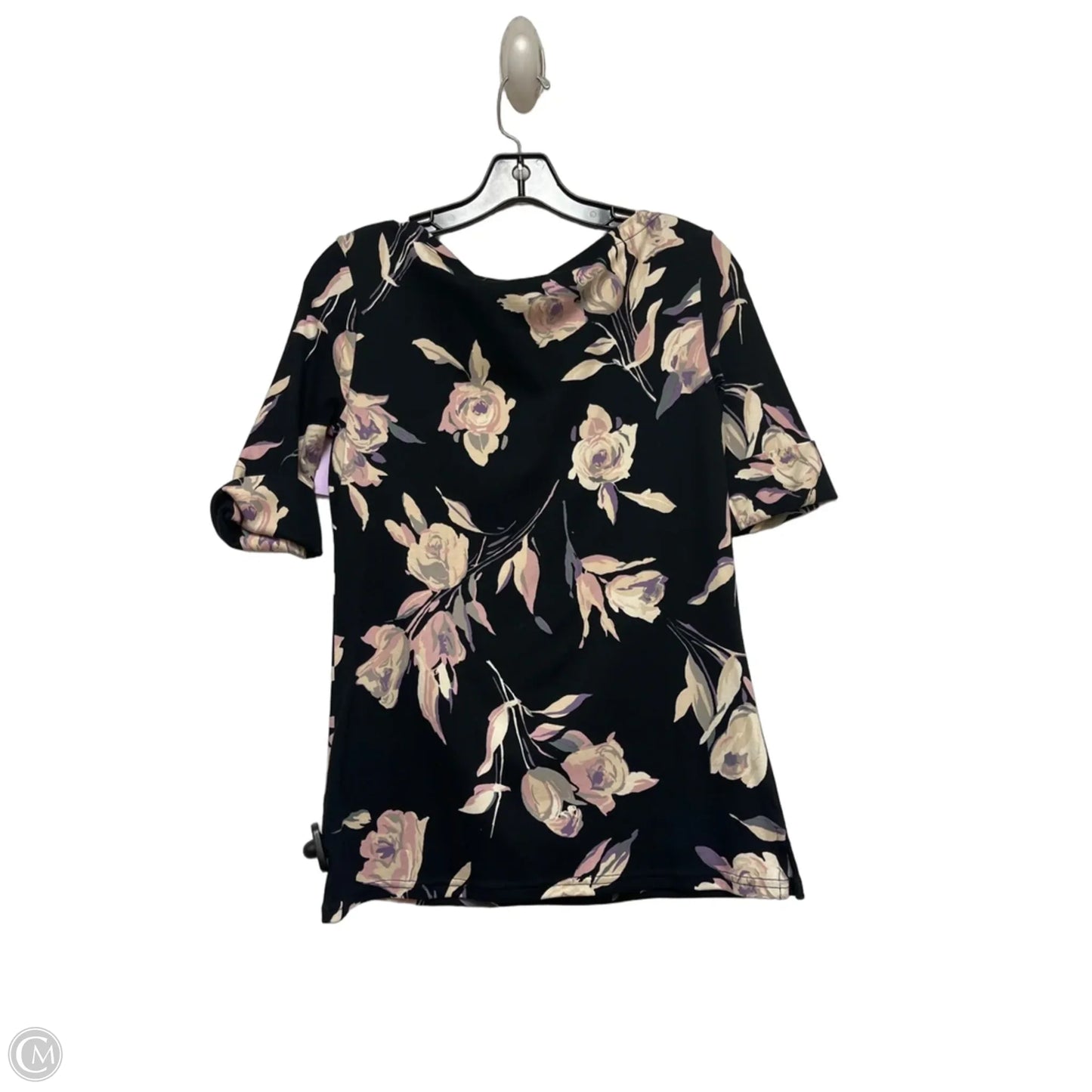 Top Short Sleeve By Lauren By Ralph Lauren In Floral Print, Size: S