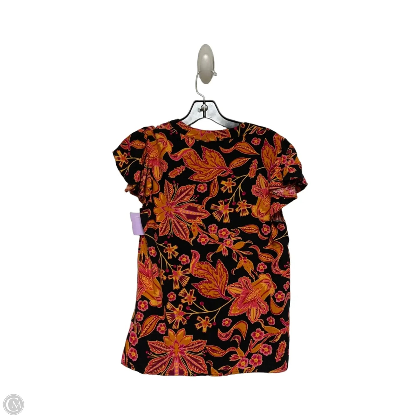 Top Short Sleeve By Cece In Black & Orange, Size: Xs