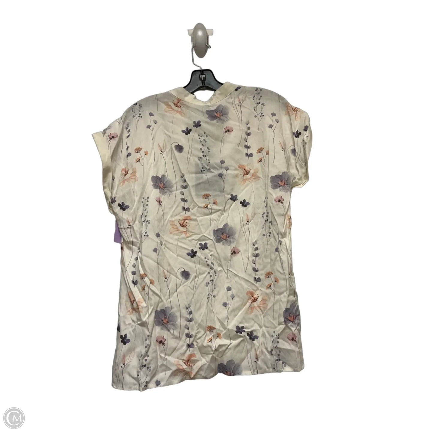 Top Short Sleeve By Clothes Mentor In Floral Print, Size: Xl