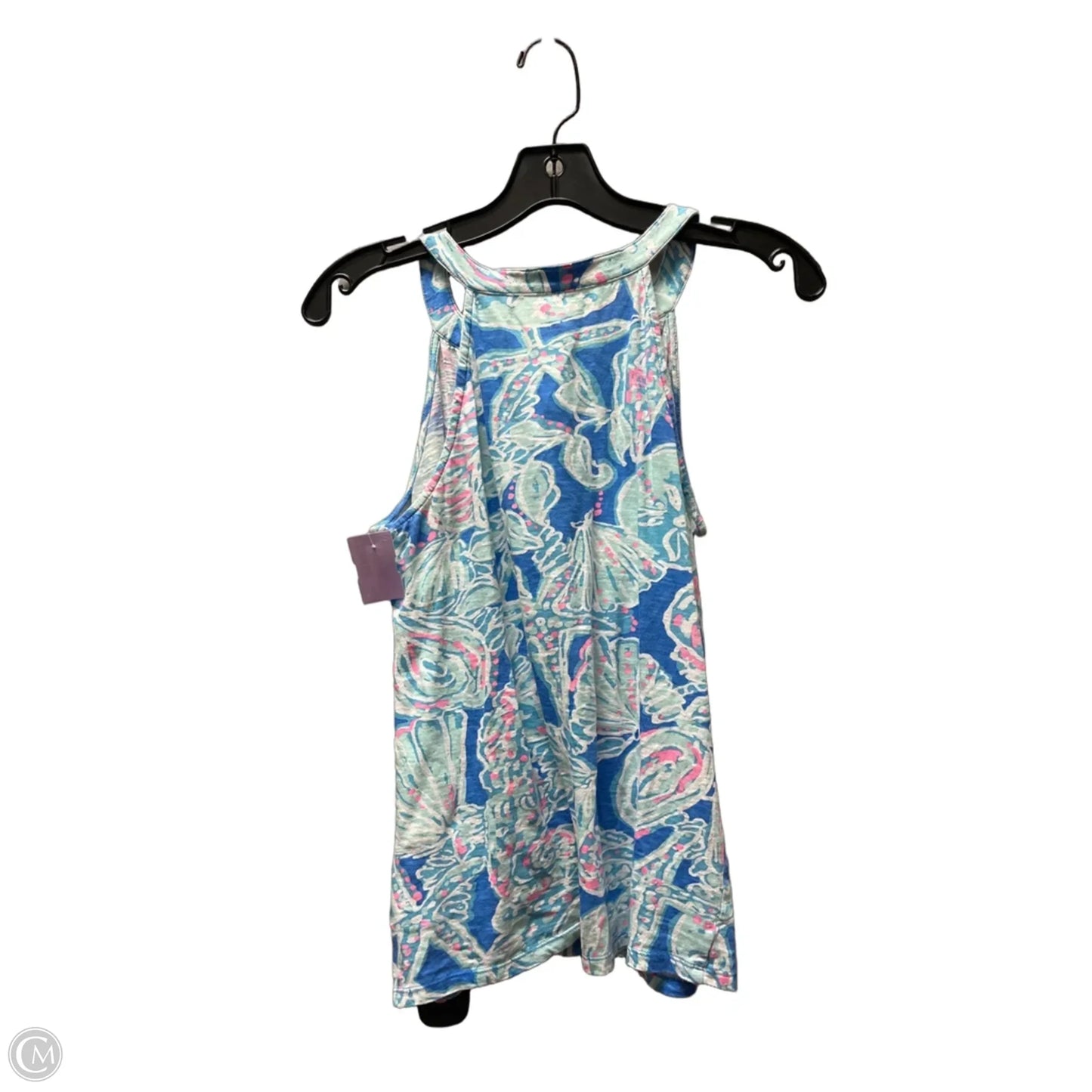 Top Sleeveless Designer By Lilly Pulitzer In Blue & Pink, Size: Xs