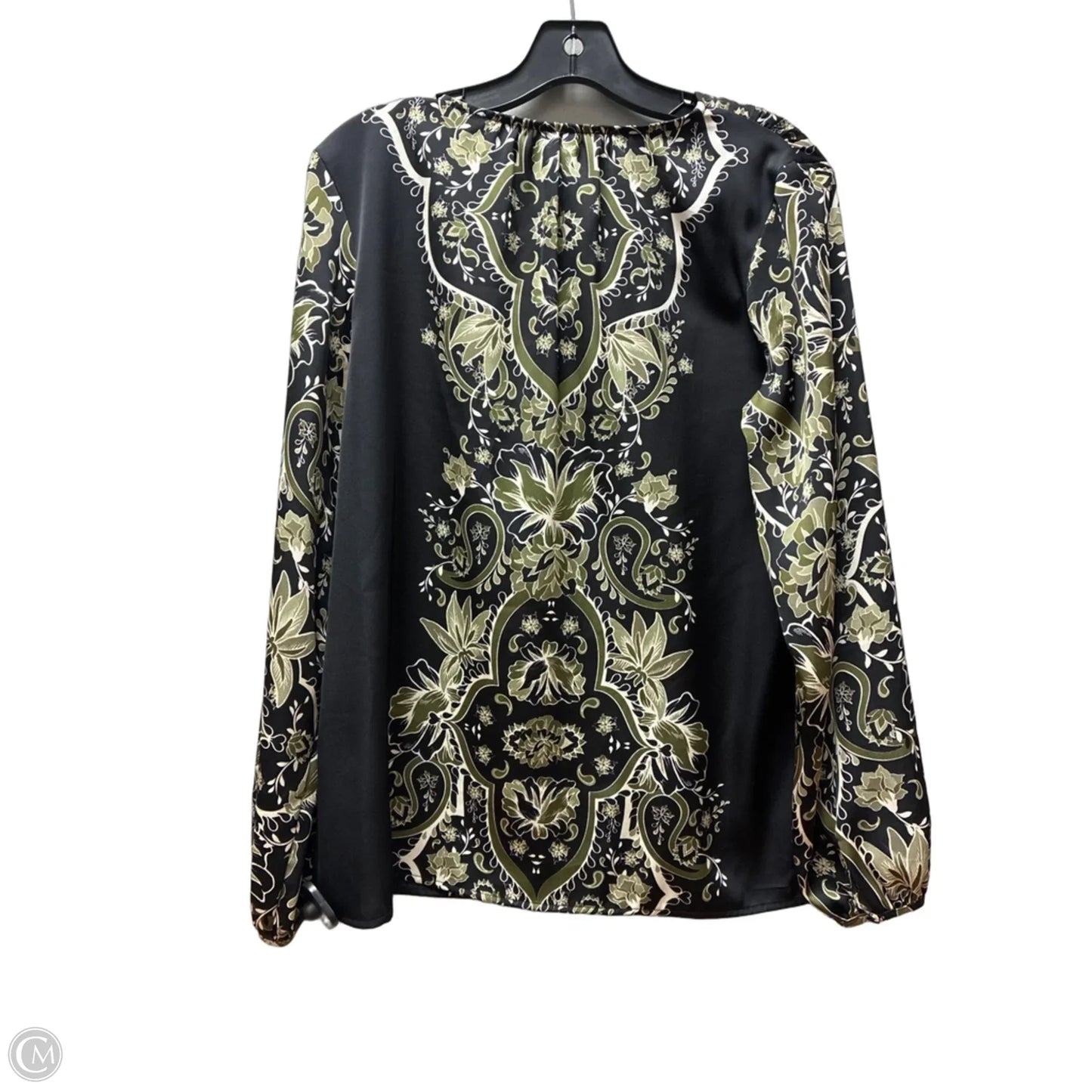 Top Long Sleeve By Jm Collections In Black & Green, Size: S