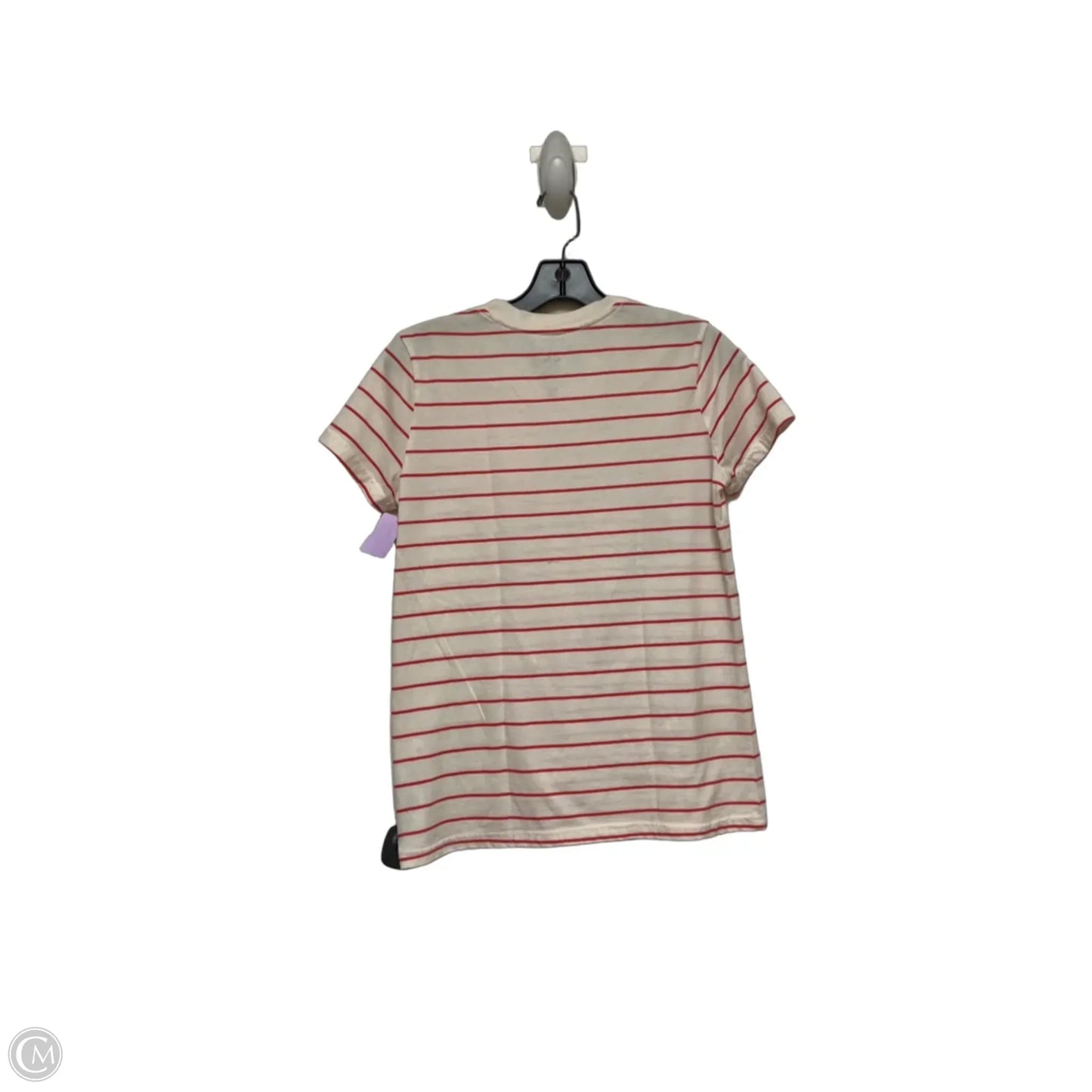 Top Short Sleeve Basic By Disney Store In Striped Pattern, Size: S