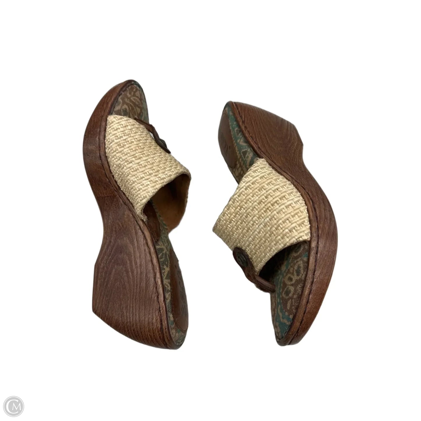 Sandals Heels Wedge By Born In Blue & Brown, Size: 9