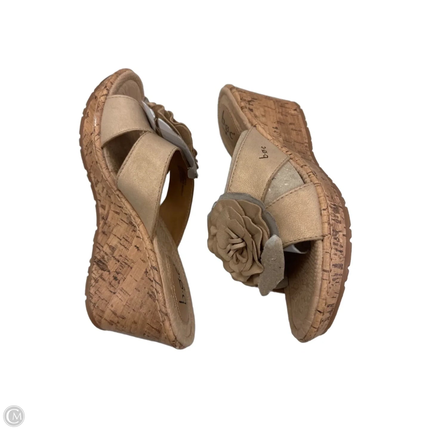 Sandals Heels Wedge By Born In Tan, Size: 8