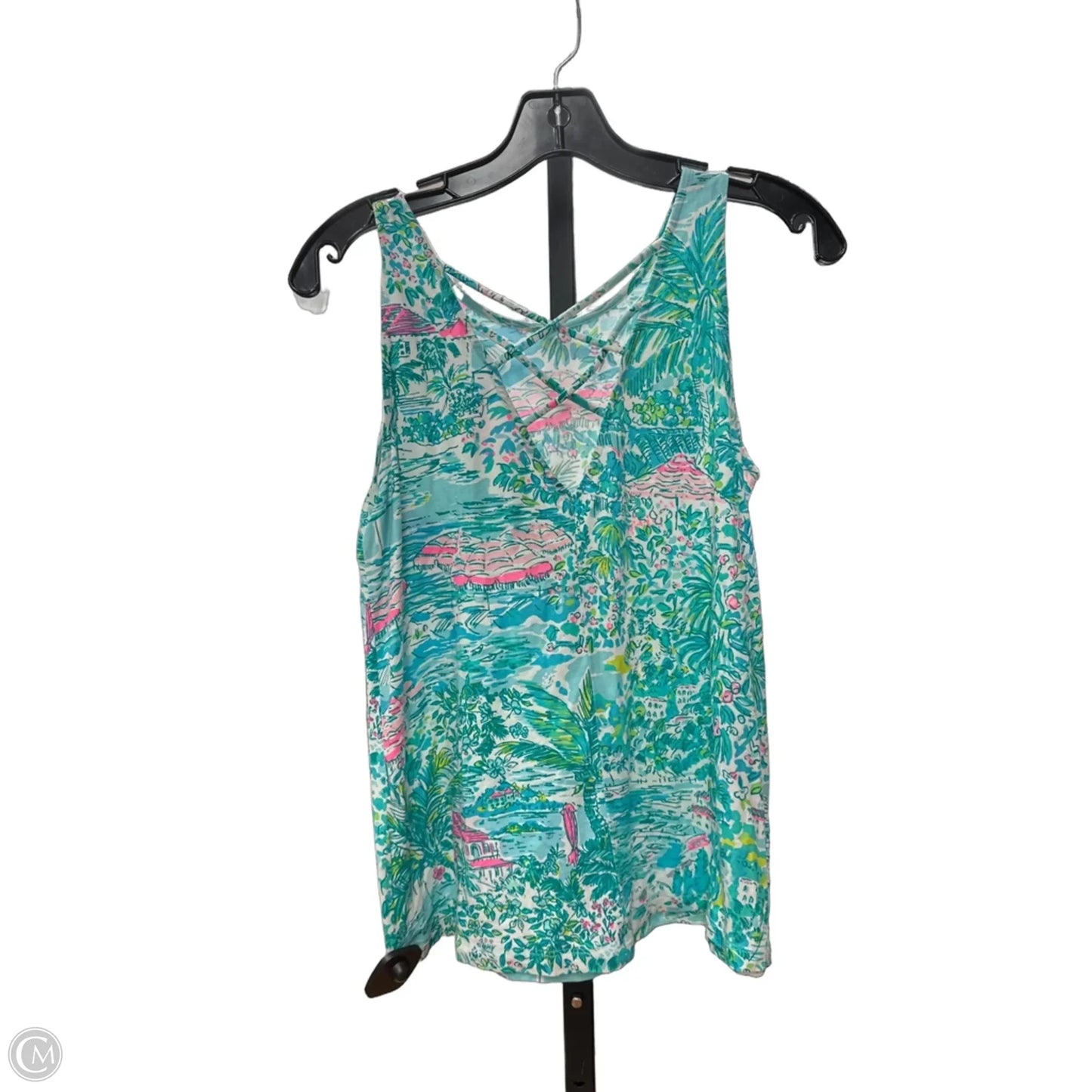 Top Sleeveless Designer By Lilly Pulitzer In Blue & Pink, Size: Xs