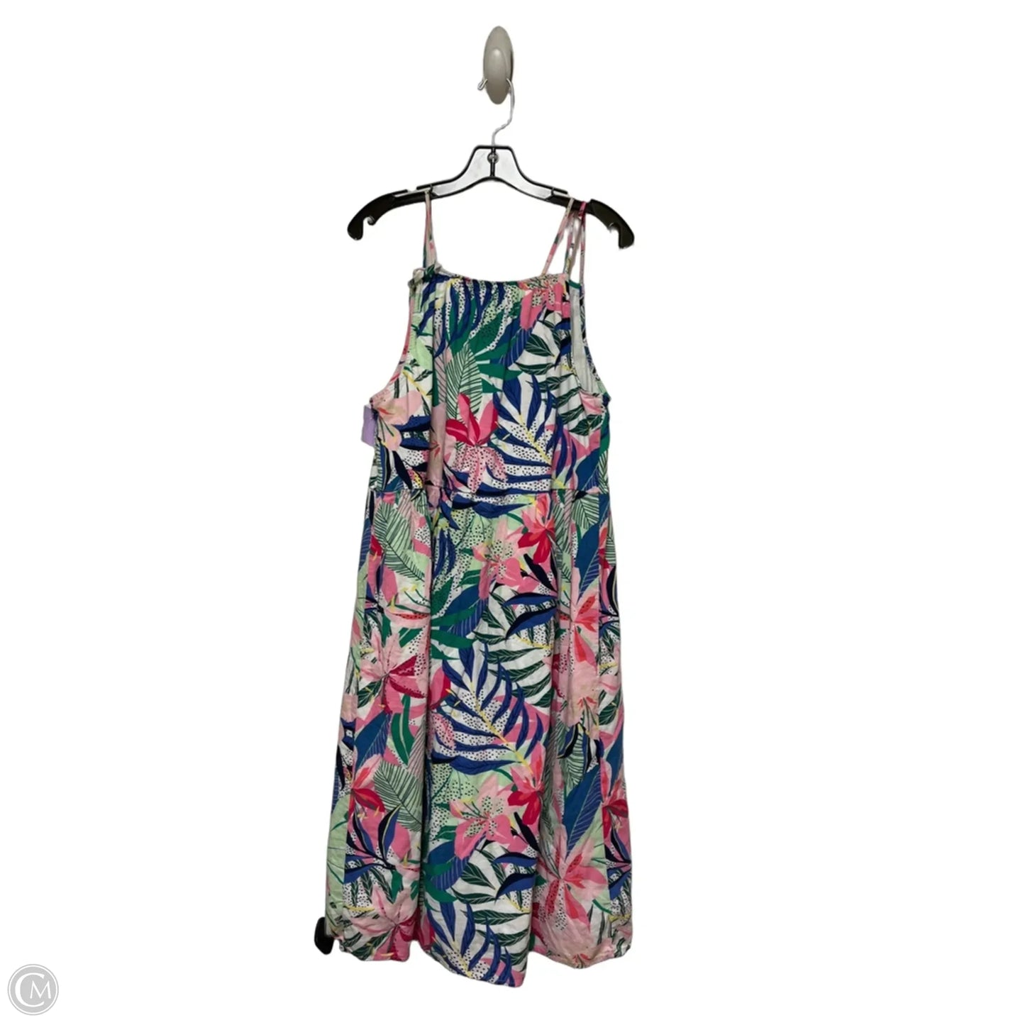 Dress Casual Maxi By Loft In Tropical Print, Size: L
