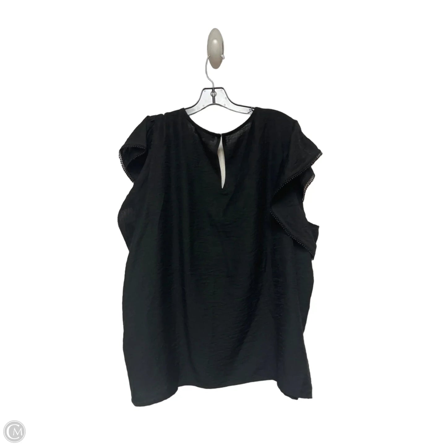 Top Short Sleeve By Philosophy In Black, Size: 2x