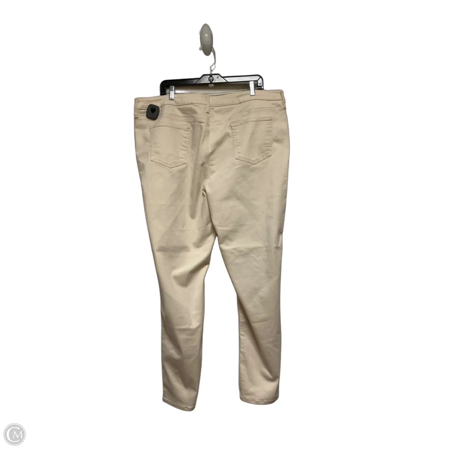 Jeans Straight By Chicos In Cream, Size: 20