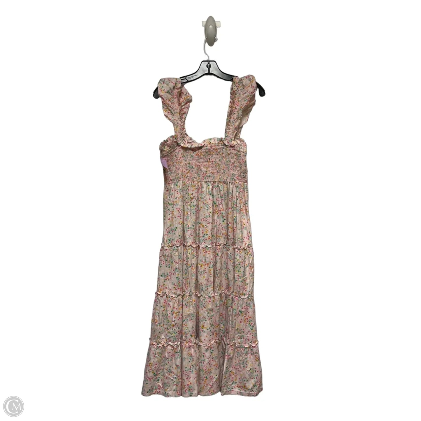 Dress Casual Midi By Crown And Ivy In Green & Pink, Size: M