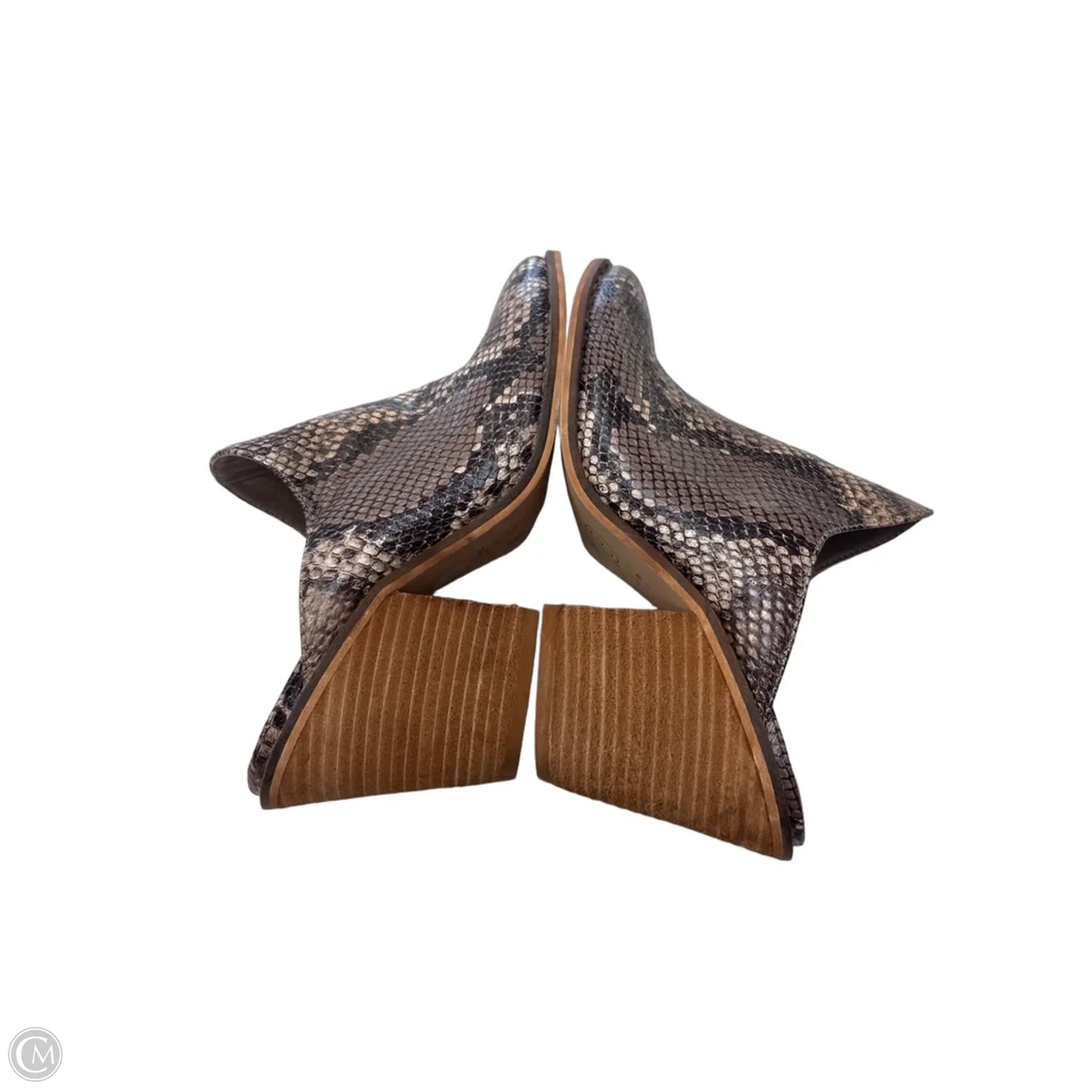 Sandals Heels Platform By Chinese Laundry In Tan & White, Size: 7